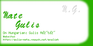 mate gulis business card